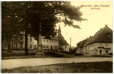 19018-Bärenstein-1915-Marktplatz-Brück & Sohn Kunstverlag