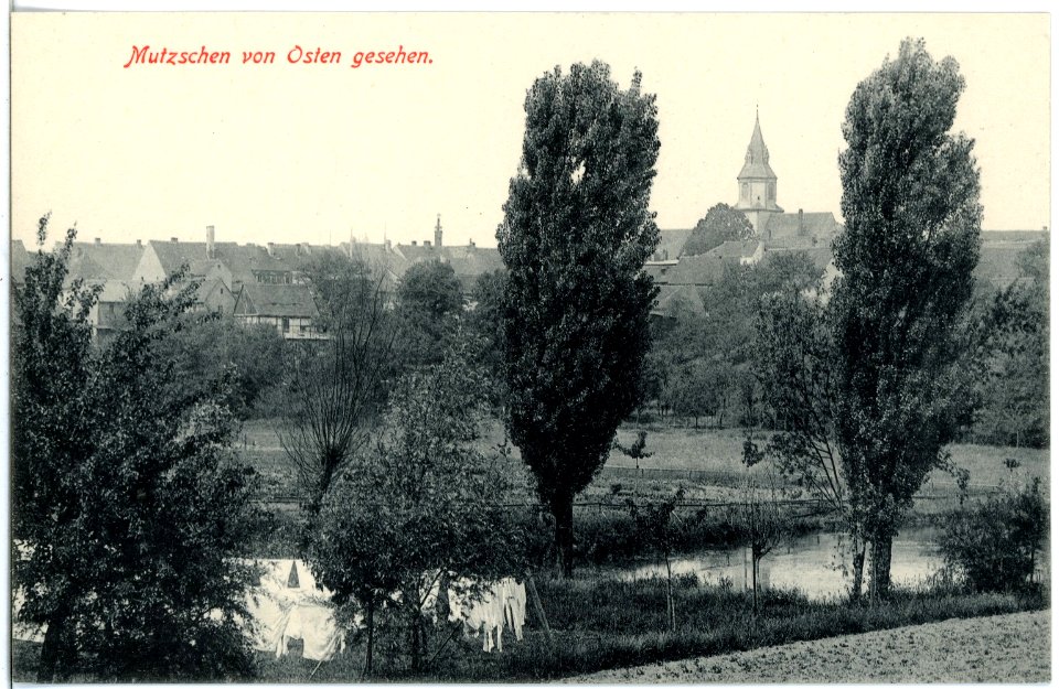 19088-Mutzschen-1915-Blick auf Mutzschen von Osten-Brück & Sohn Kunstverlag