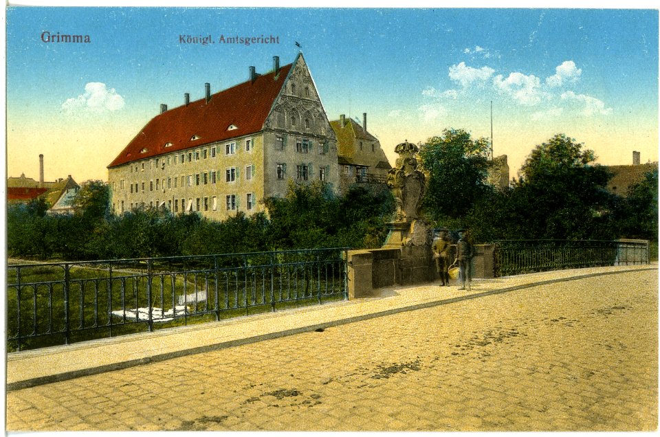 19399-Grimma-1915-Königliches Amtsgericht-Brück & Sohn Kunstverlag