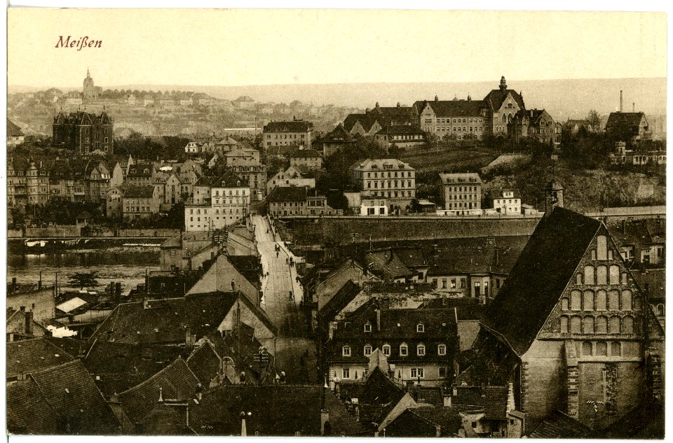 20426-Meißen-1917-Blick über die Altstadt nach Meißen Rechts-Brück & Sohn Kunstverlag