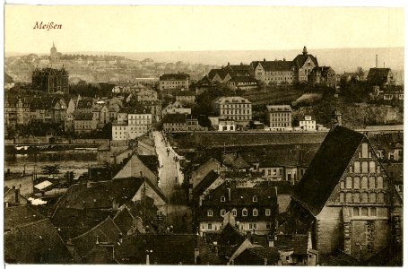 20426-Meißen-1917-Blick über die Altstadt nach Meißen Rechts-Brück & Sohn Kunstverlag