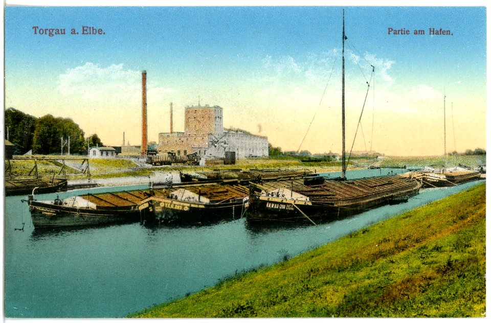 19770-Torgau-1915-Partie am Hafen-Brück & Sohn Kunstverlag