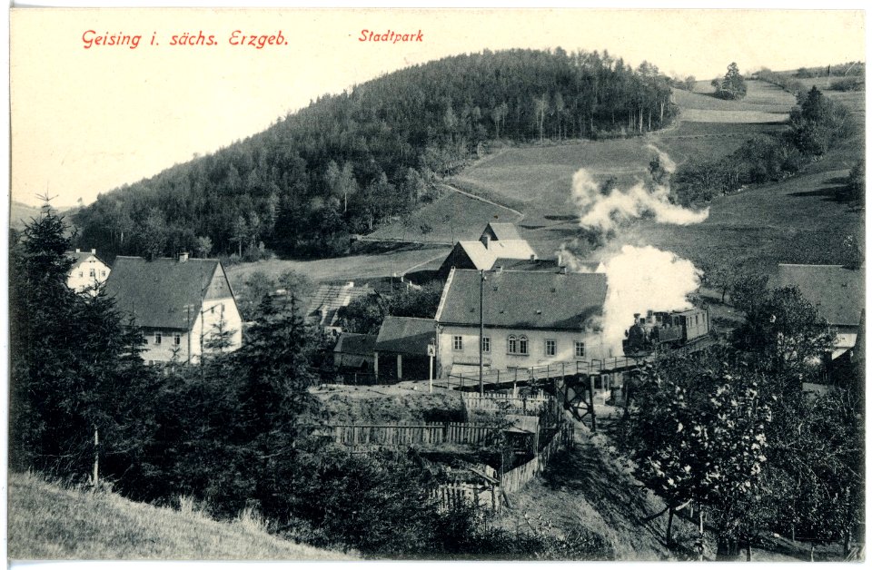 19034-Geising-1915-Stadtpark-Brück & Sohn Kunstverlag
