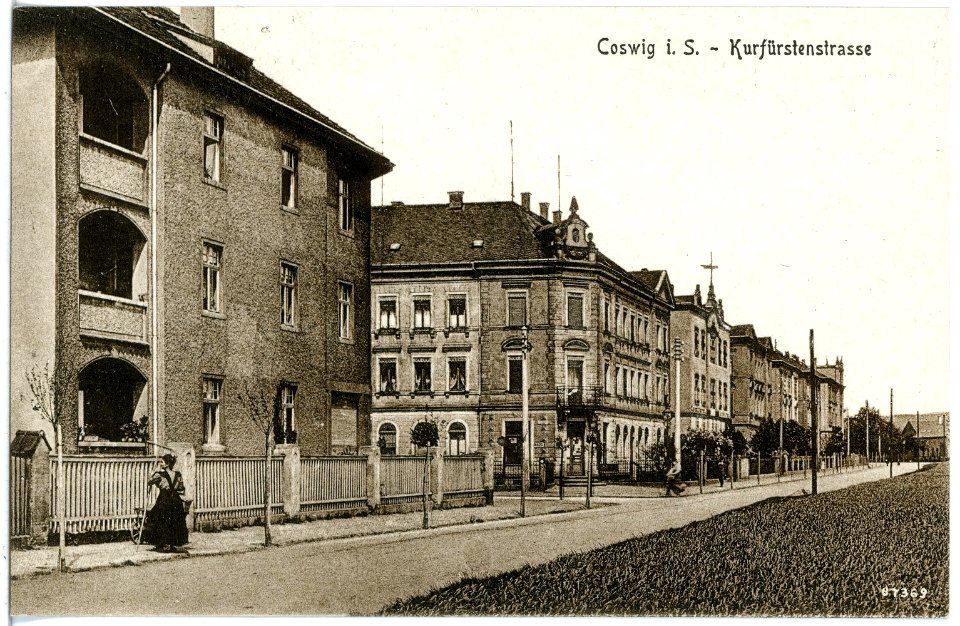 20461-Coswig-1917-Kurfürstenstraße-Brück & Sohn Kunstverlag