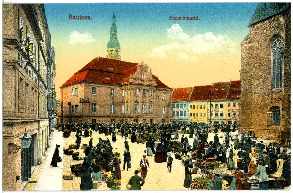 19169-Bautzen-1915-Fleischmarkt-Brück & Sohn Kunstverlag