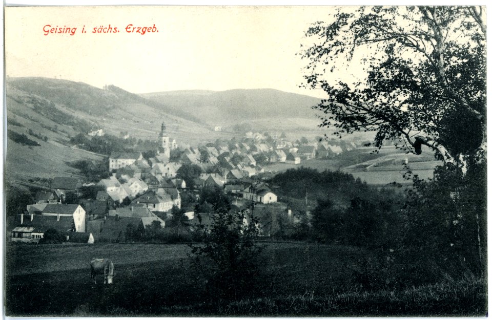 19036-Geising-1915-Blick auf Geising-Brück & Sohn Kunstverlag