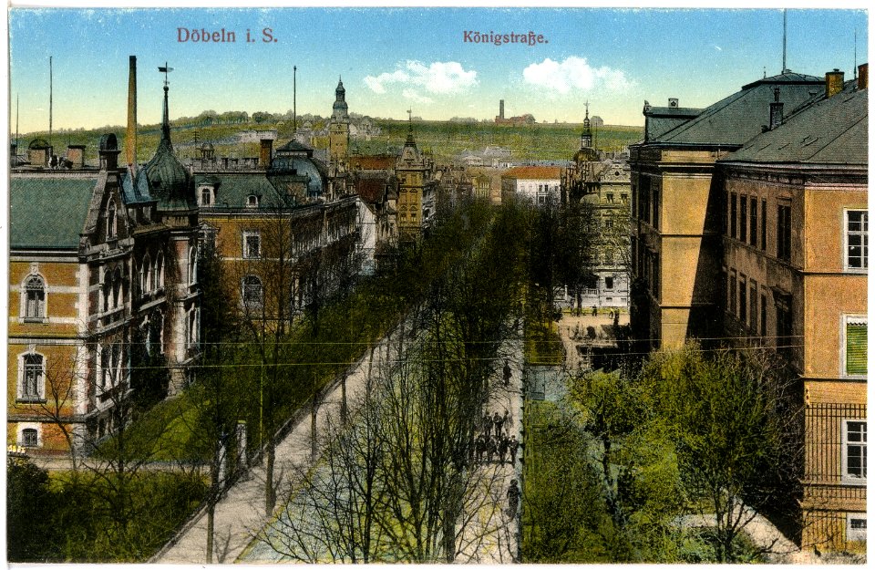 19177-Döbeln-1915-Königstraße-Brück & Sohn Kunstverlag