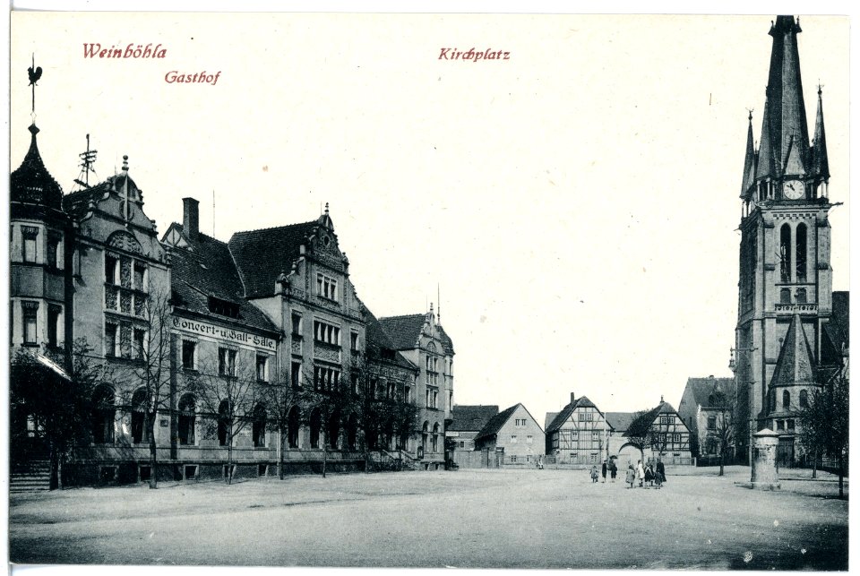 20446-Weinböhla-1917-Kirchplatz und Gasthof-Brück & Sohn Kunstverlag
