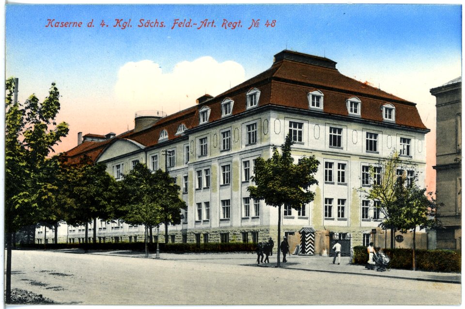 19043-Geising-1915-Kaserne des 4. Königlich Sächsischen Feld-Artillerie-Regiment Nr. 48-Brück & Sohn Kunstverlag