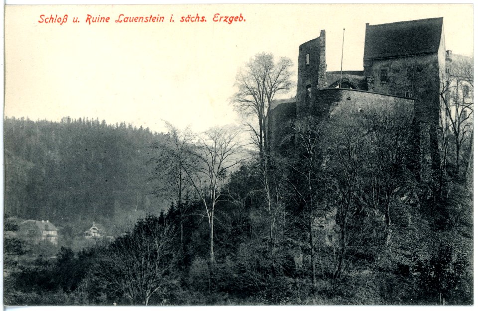 19014-Lauenstein-1915-Schloß und Ruine-Brück & Sohn Kunstverlag