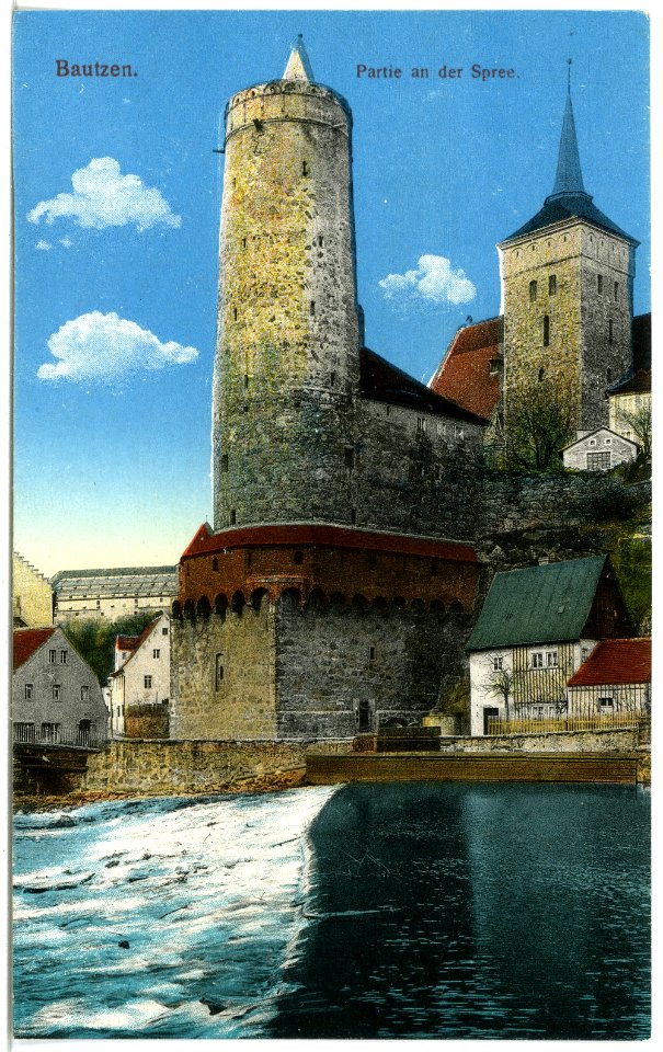 19067-Bautzen-1915-Partie an der Spree-Brück & Sohn Kunstverlag