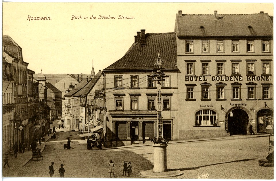 19807-Roßwein-1915-Blick in Döbelner Straße-Brück & Sohn Kunstverlag