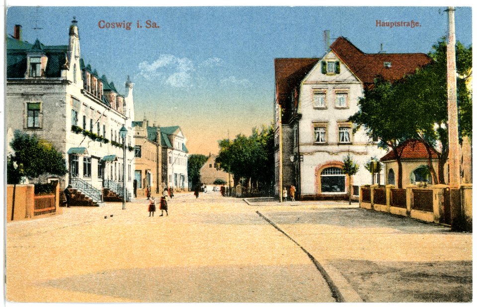 20353-Coswig-1917-Hauptstraße-Brück & Sohn Kunstverlag