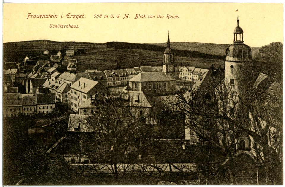 19518-Frauenstein-1915-Blick auf Frauenstein von der Ruine-Brück & Sohn Kunstverlag