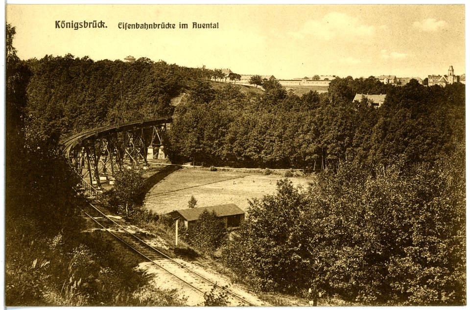 19589-Königsbrück-1915-Eisenbahnbrücke im Auental-Brück & Sohn Kunstverlag