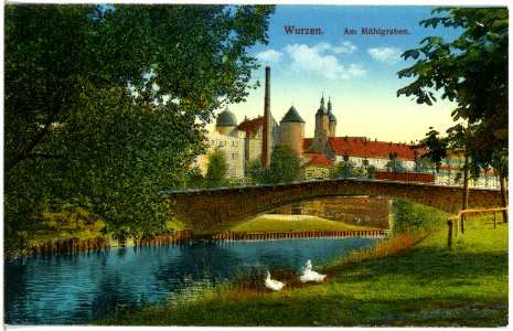 19527-Wurzen-1915-Am Mühlgraben-Brück & Sohn Kunstverlag