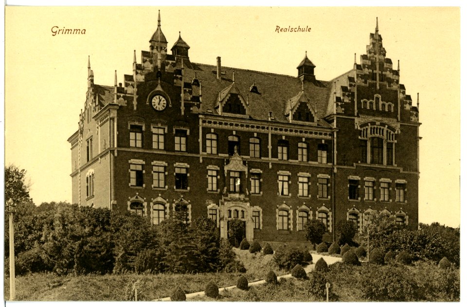 19365-Grimma-1915-Realschule-Brück & Sohn Kunstverlag