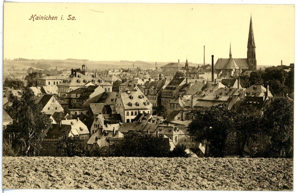 19674-Hainichen-1915-Blick auf Hainichen-Brück & Sohn Kunstverlag
