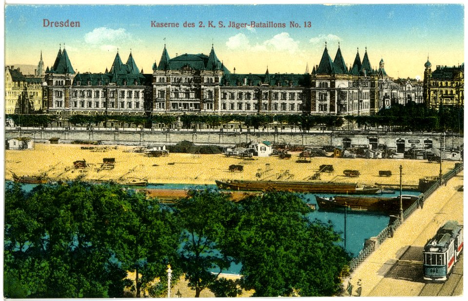 19408-Dresden-1915-Kaserne des 2. Königlich Sächsischen Jäger-Bataillon Nr. 13-Brück & Sohn Kunstverlag