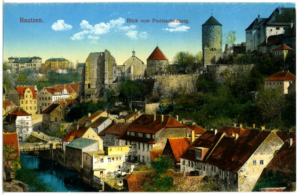 19164-Bautzen-1915-Blick auf Bautzen vom Proitzschenberg-Brück & Sohn Kunstverlag
