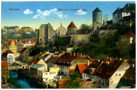 19164-Bautzen-1915-Blick auf Bautzen vom Proitzschenberg-Brück & Sohn Kunstverlag