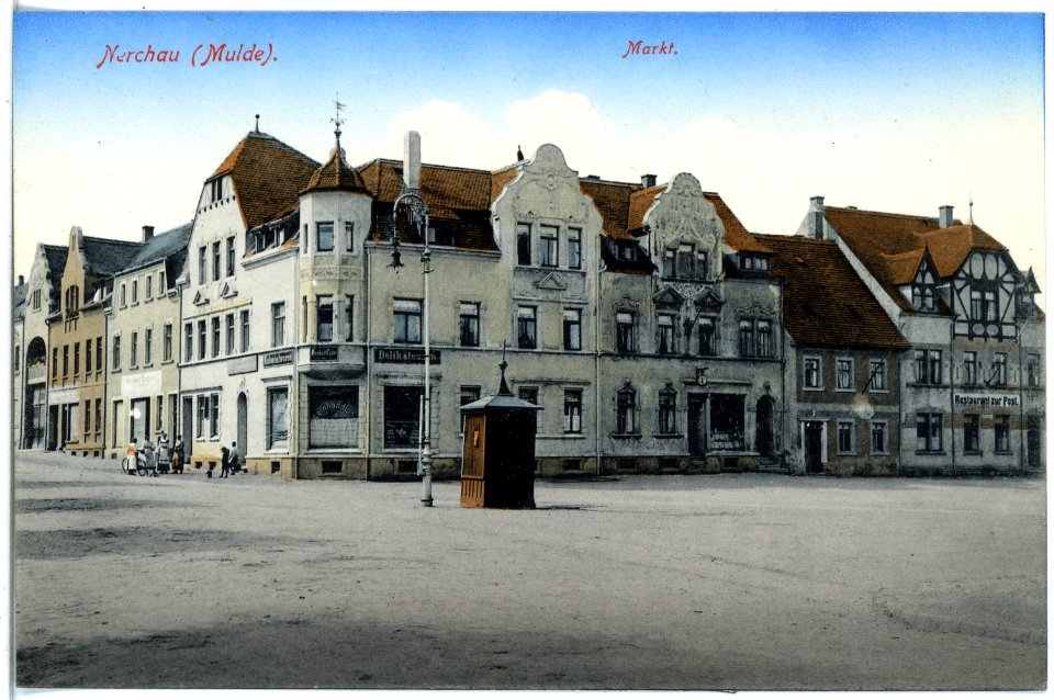19253-Nerchau-1915-Markt-Brück & Sohn Kunstverlag