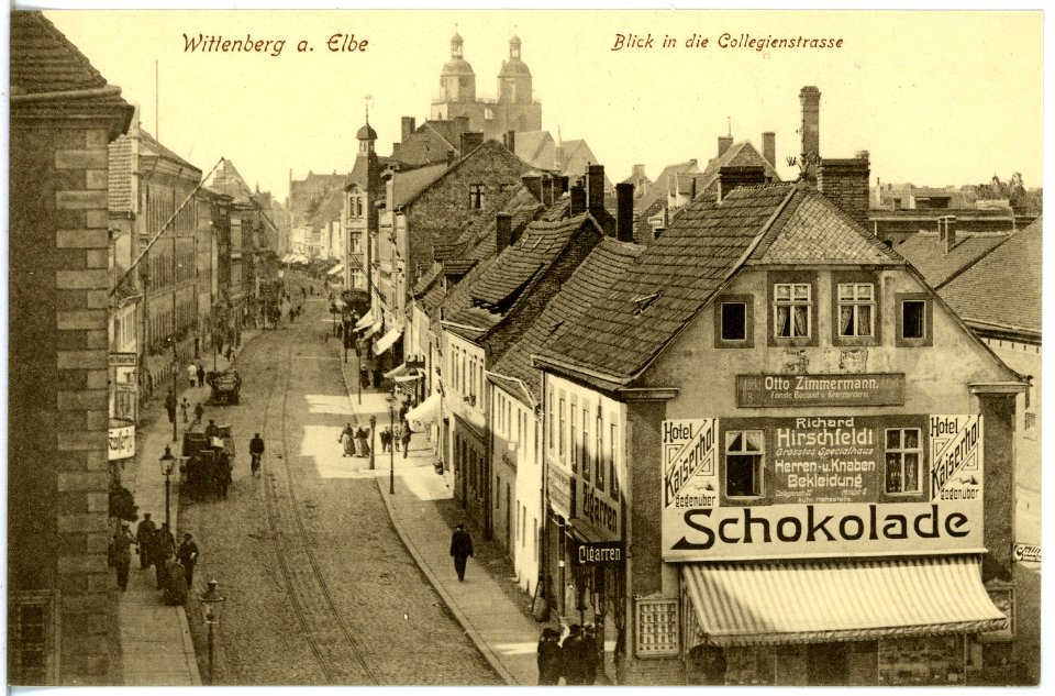 19737-Wittenberg-1915-Blick in die Collegienstraße-Brück & Sohn Kunstverlag