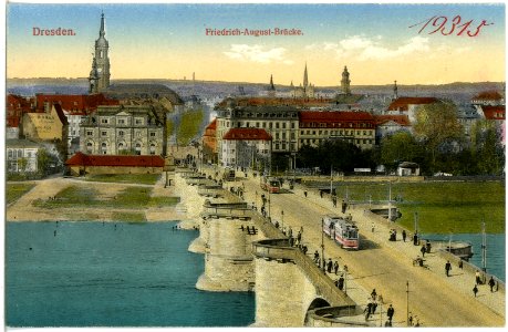 19315-Dresden-1915-Friedrich-August-Brücke-Brück & Sohn Kunstverlag