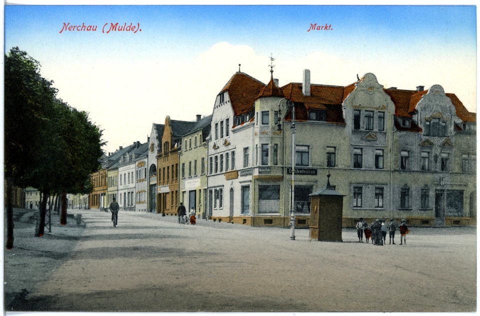 19254-Nerchau-1915-Markt-Brück & Sohn Kunstverlag
