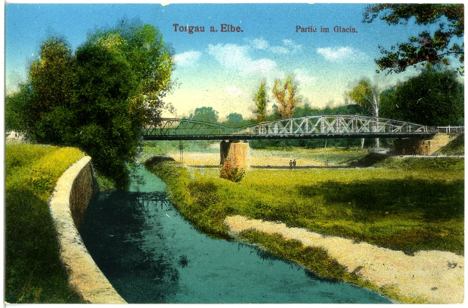 19773-Torgau-1915-Partie im Glacis-Brück & Sohn Kunstverlag