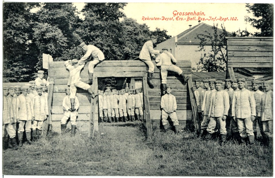 19501-Großenhain-1915-Ersatz-Bataillon Reserve-Infanterie-Regiment Nr. 102 - Rekrutendepot-Brück & Sohn Kunstverlag
