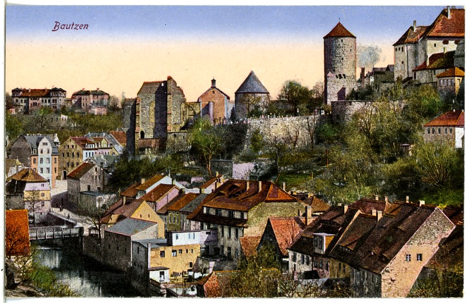 21572-Bautzen-1920-Blick auf Bautzen-Brück & Sohn Kunstverlag