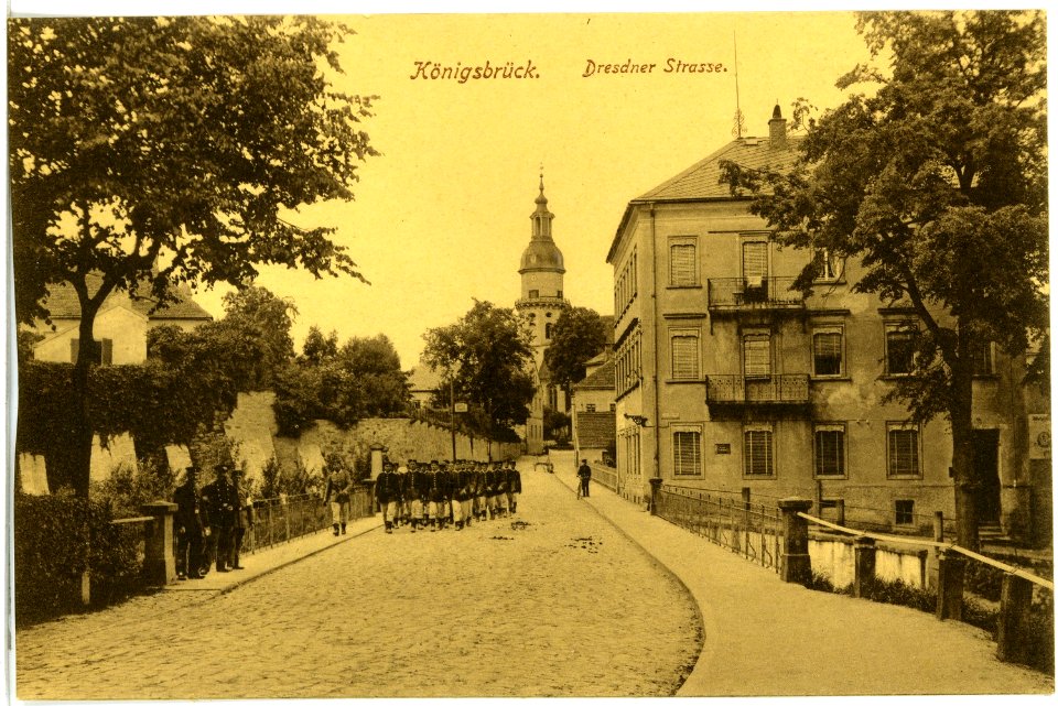 19599-Königsbrück-1915-Dresdner Straße-Brück & Sohn Kunstverlag