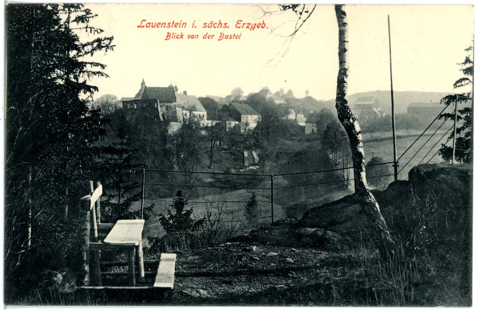 19010-Lauenstein-1915-Blick von der Bastei-Brück & Sohn Kunstverlag