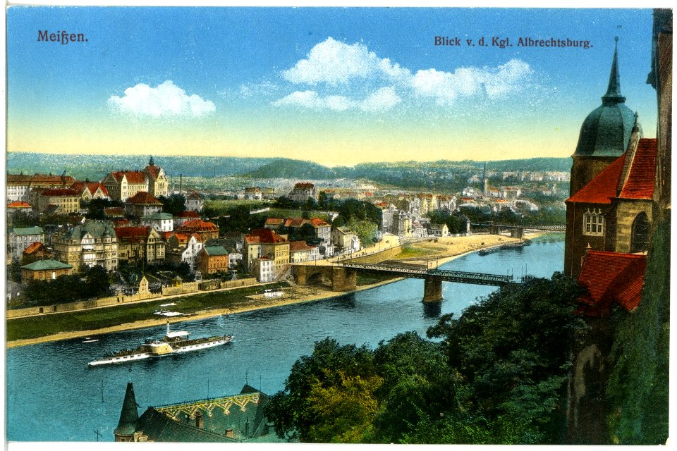 19052-Meißen-1915-Blick von der Königlichen Albrechtsburg-Brück & Sohn Kunstverlag