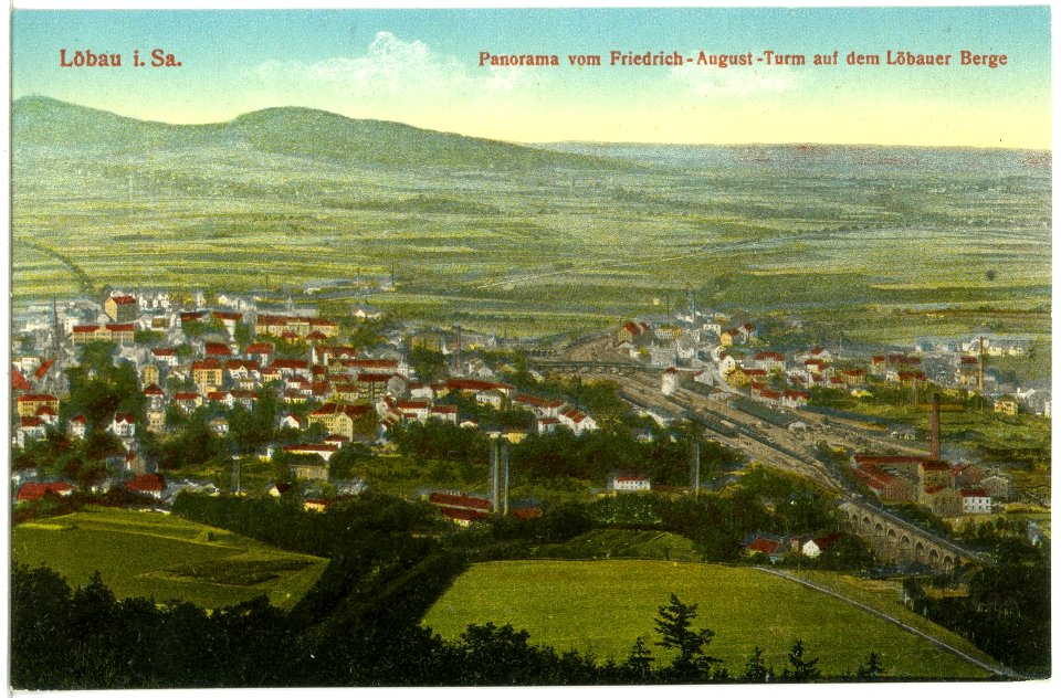 19782-Löbau-1915-Blick auf Löbau vom Löbauer Berg-Brück & Sohn Kunstverlag