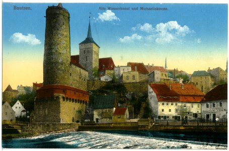 19171-Bautzen-1915-Alte Wasserkunst und Michaeliskirche-Brück & Sohn Kunstverlag