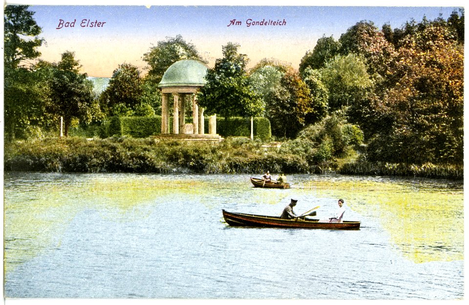 21559-Bad Elster-1920-Gondelteich mit Booten-Brück & Sohn Kunstverlag