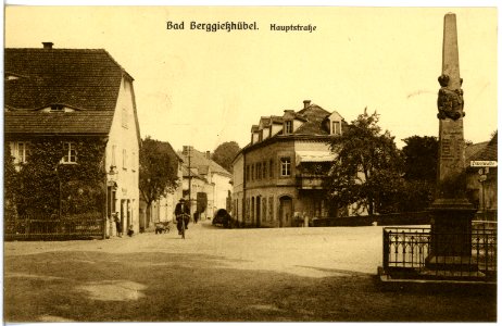 19623-Berggießhübel-1915-Hauptstraße, Postmeilensäule-Brück & Sohn Kunstverlag