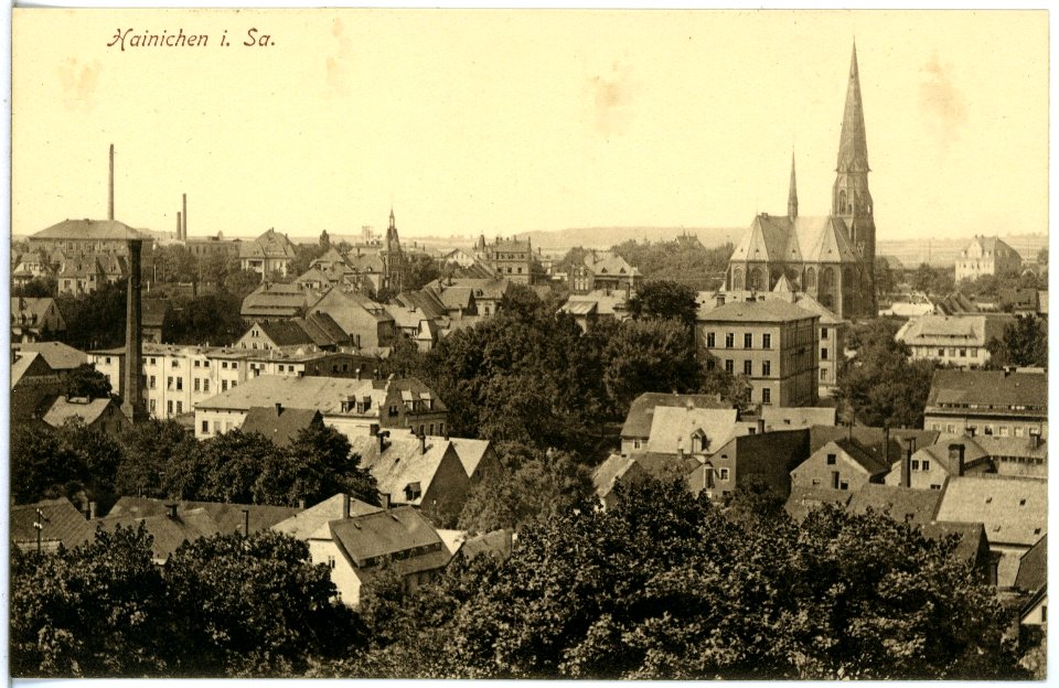 19677-Hainichen-1915-Blick auf Hainichen-Brück & Sohn Kunstverlag