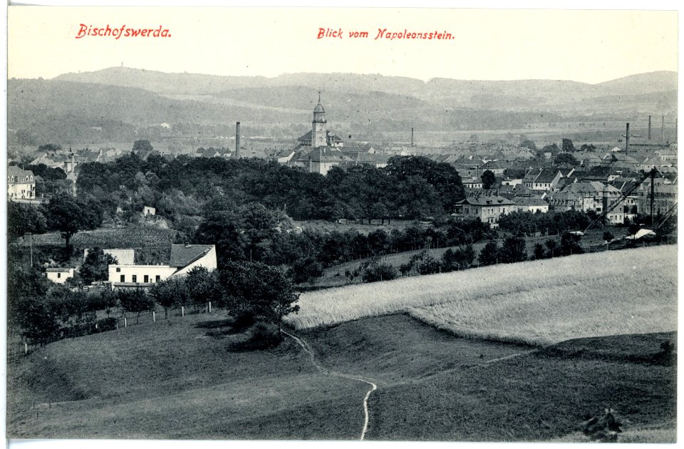 19326-Bischofswerda-1915-Blick auf Bischofswerda vom Napoleonstein-Brück & Sohn Kunstverlag