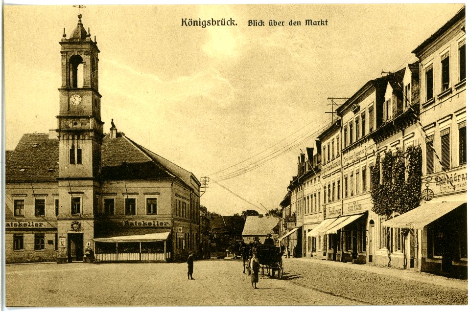 19598-Königsbrück-1915-Blick über den Markt-Brück & Sohn Kunstverlag