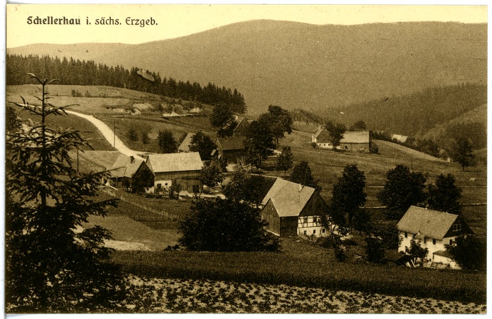 21799-Schellerhau-1920-Blick auf Schellerhau-Brück & Sohn Kunstverlag
