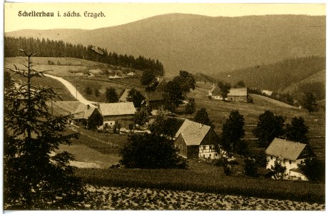 21799-Schellerhau-1920-Blick auf Schellerhau-Brück & Sohn Kunstverlag