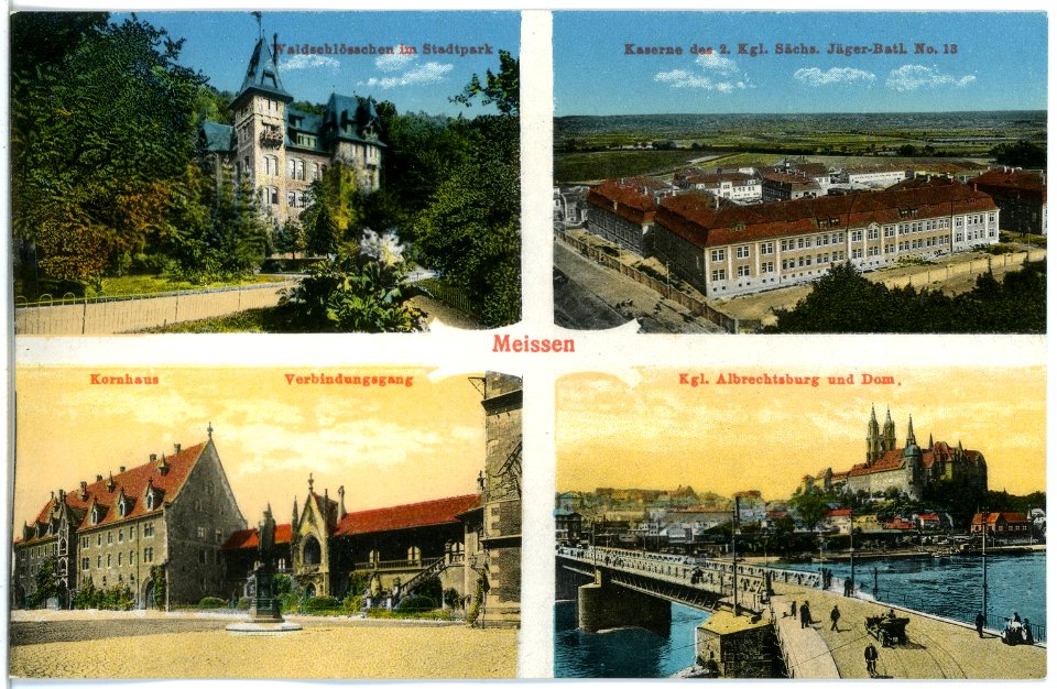 19078-Meißen-1915-verschiedene Stadtansichten-Brück & Sohn Kunstverlag