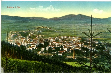 19787-Löbau-1915-Blick auf Löbau-Brück & Sohn Kunstverlag