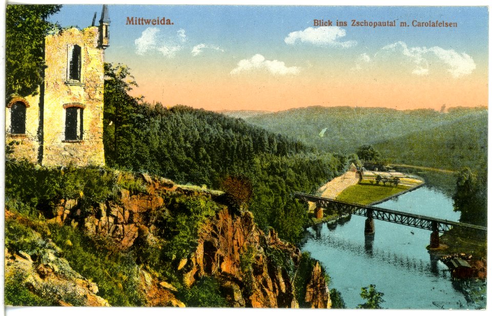 21815-Mittweida-1921-Blick ins Zschopautal-Brück & Sohn Kunstverlag
