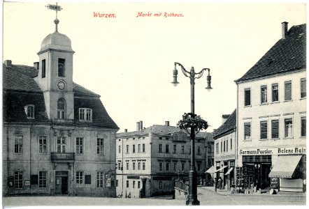 19223-Wurzen-1915-Markt mit Rathaus-Brück & Sohn Kunstverlag