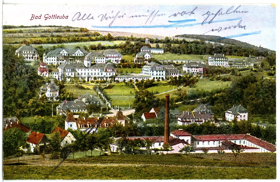 21502-Bad Gottleuba-1920-Blick auf Bad Gottleuba-Brück & Sohn Kunstverlag