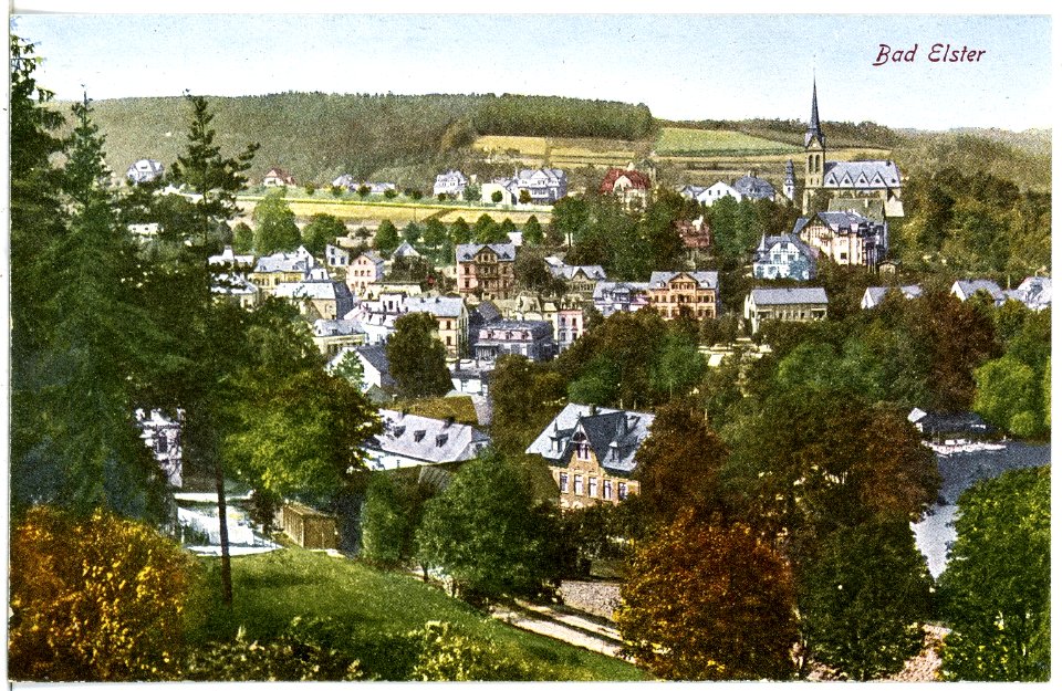 21556-Bad Elster-1920-Blick auf Bad Elster-Brück & Sohn Kunstverlag